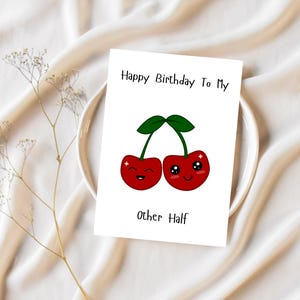 Cartão de aniversário da minha outra metade | Cartão de aniversário do marido | Cartão de aniversário da esposa | Cartão de aniversário da namorada | | Cartão de aniversário engraçado