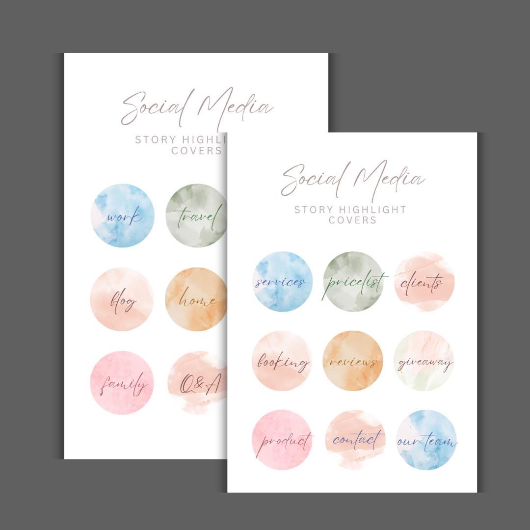 DIY Editable Instagram Highlight Covers for Photographers, Bloggers ...