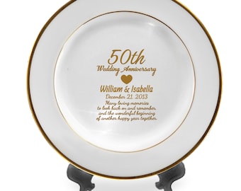 50th Wedding Anniversary Photo Dinner Plate | Zazzle