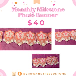 Monthly milestone photo banner