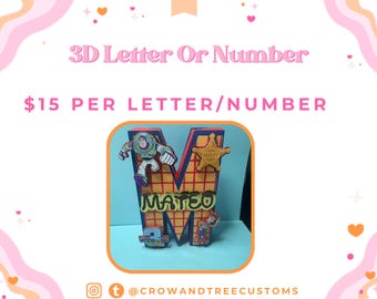 Custom 3D Letter or Number