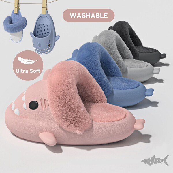 mens shark slippers