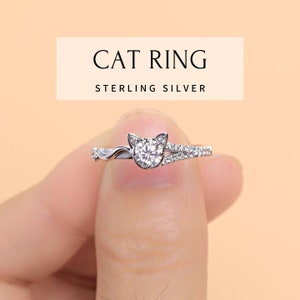 RARE CAT RING for Women, Cute Cat Ring, Adjustable Ring, Animal Ring, Cat Ring, Cat Lover Ring For Women, Christmas Gift