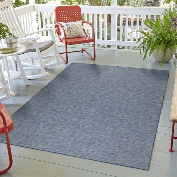 Quick Dry Solid Indoor/Outdoor Rug for Patio, Deck, Backyard, Picnic, Camping, BBQ, RV’s, Beach