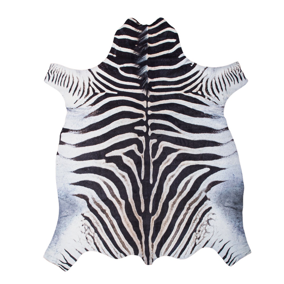 New ZEBRAHIDE 3D Printed Faux Zebra Hide Rug CRUELTY FREE Etsy