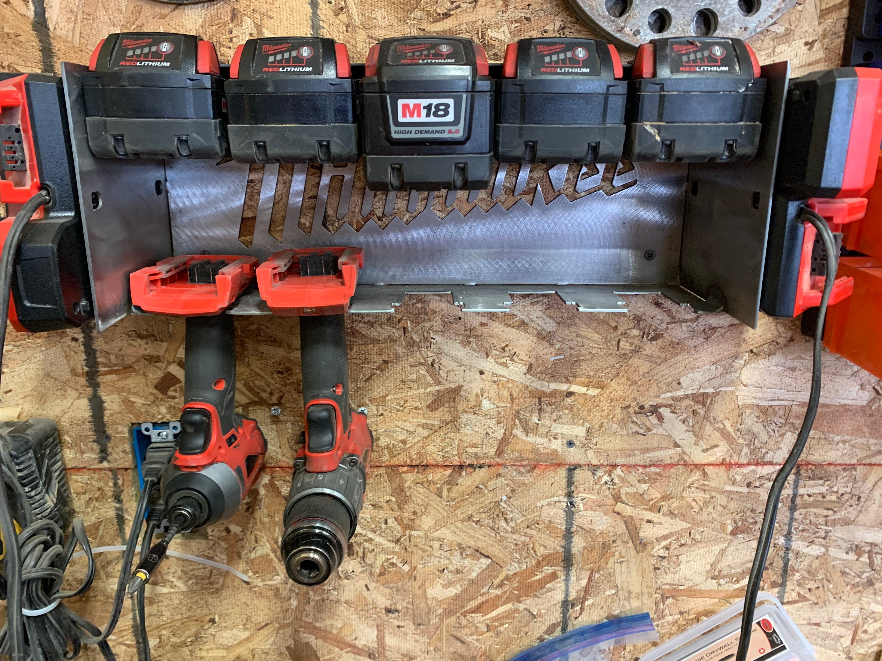 Milwaukee Battery / Tool Hanger Etsy