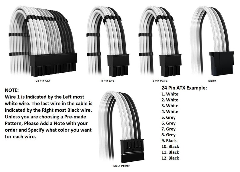 Custom ATX Individual Modular Power Supply Cables - Etsy