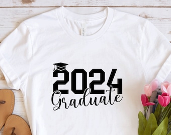 Graduate 2024 Shirt, Class of Custom Date Tee, Gift For Graduation, Senior 2024 Shirt, College Graduate Tee, Graduate Party Squad Shirt