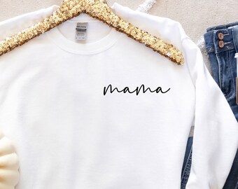 Sweat-shirt maman avec poche, sweat-shirt maman minimaliste, sweat-shirt maman cool, sweat-shirt meilleure maman, sweat-shirt maman préférée, sweat-shirt nouvelle maman