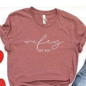 Wifey 2024 Shirt, Mrs T-Shirt, Bride Shirt, Engagement Gift, Gift for Bride, Fiance Shirt, Just Married Tee, Wedding Gift, Honeymoon Shirt