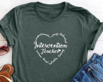 Intervention Teacher Shirt, Intervention Cute Shirt, Early Intervention TShirt, Intervention Squad Tee, Elementary Gift, Intervention Squad