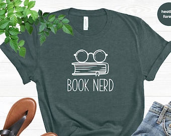 Chemise nerd livre, chemise amateur de livres, t-shirt livre, t-shirt amateur de livres drôle, tee-shirt de lecture, chemise de lecture, cadeau pour amoureux des livres, t-shirt cadeau livre nerd,