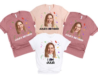 Birthday Party Group Shirt, Funny Birthday Matching Shirt, Custom Face Birthday Shirt, Custom Photo Shirt, Birthday Photo Shirt, Face Shirt