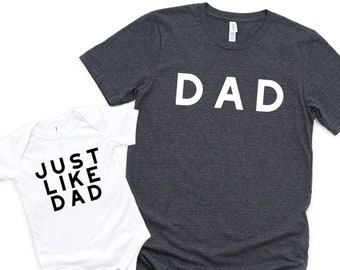 Daddy and Me Shirts, Father's Day Shirt, Matching Daddy and Me Shirts, Father and Son Shirt, Father and Daughter Tee, Just Like Dad T-shirt