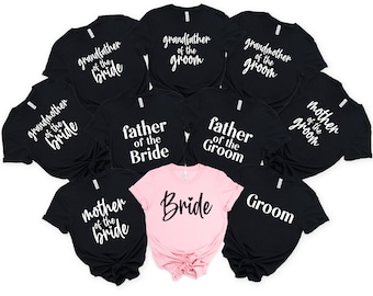 Wedding Party Family Shirt, Bridal Family Shirt, Bride - Groom Family Squad Shirt, Wedding Gift, Bridal Party T-shirts, Bridal Matching Tees