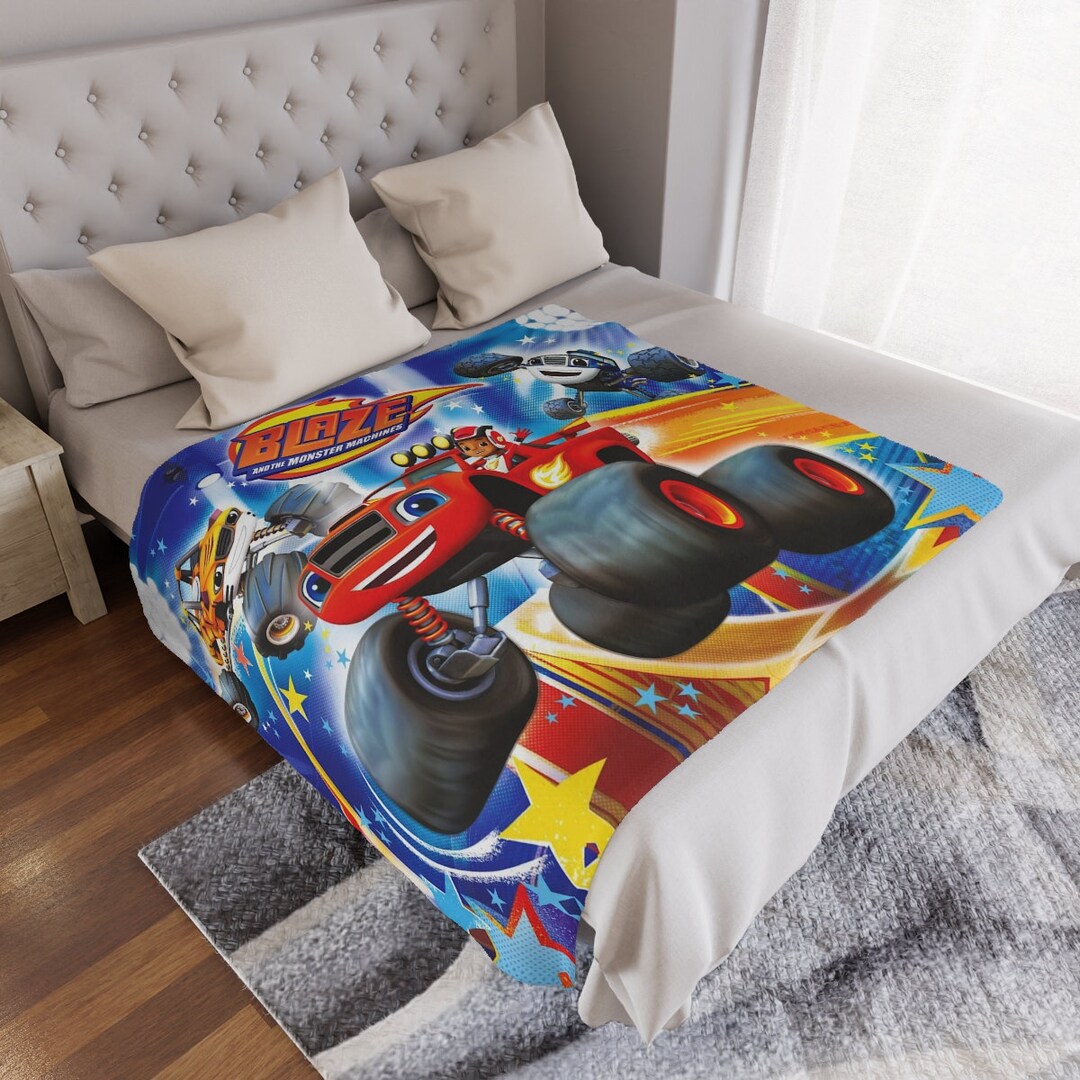 Blaze and the Monster Machines Throw Blanket Birthday Gift Etsy