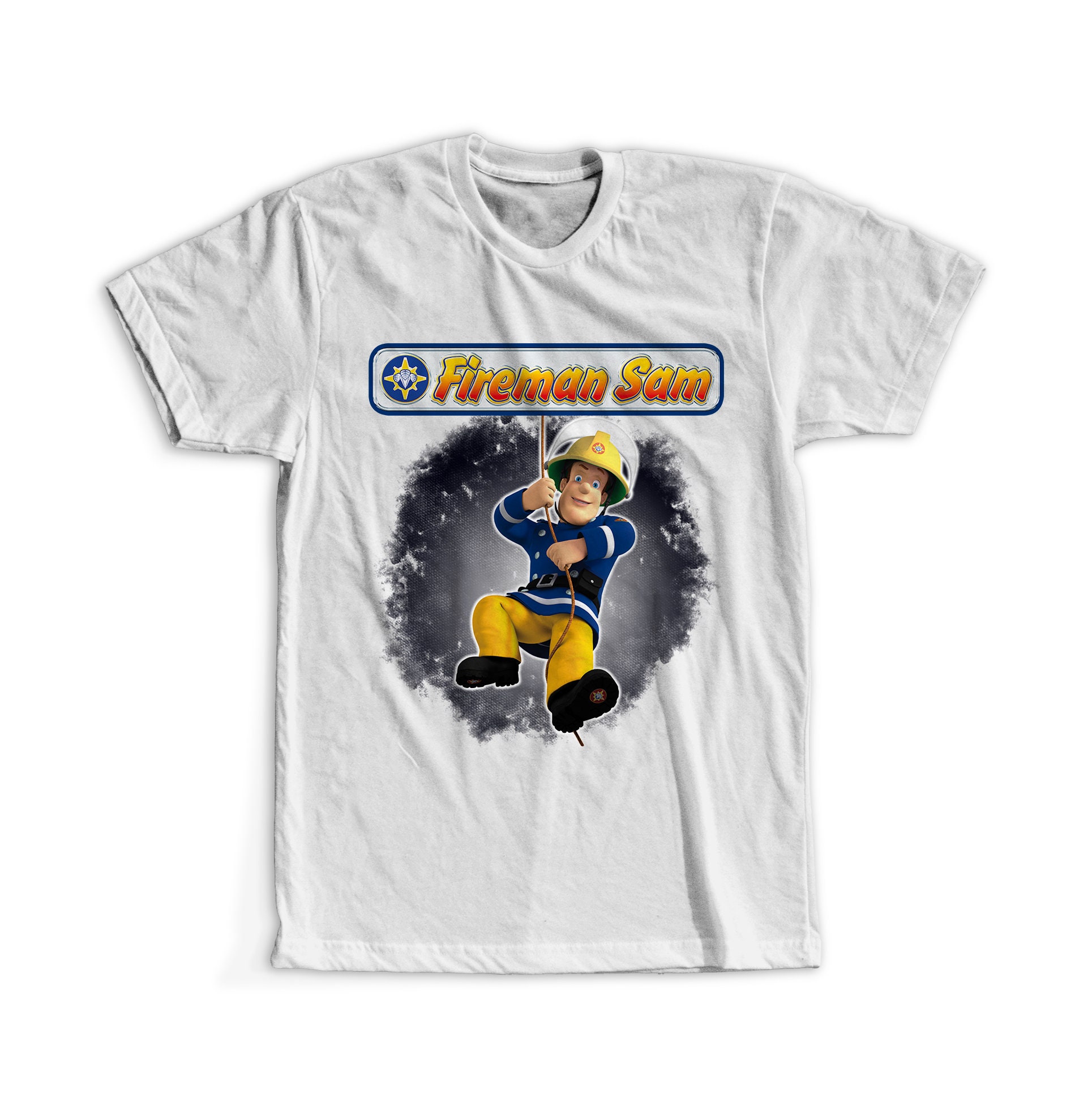 Fireman Sam on the Rope Tshirt, Adult Size, Children Size Shirt - Etsy