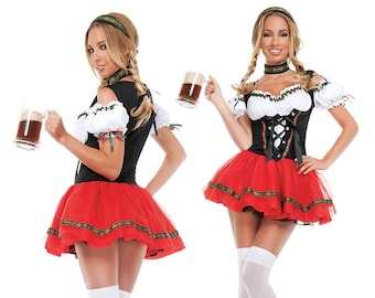 Oktoberfest Outfit, Sexy Dirndl, German Carnival Costume, Waitress Cosplay