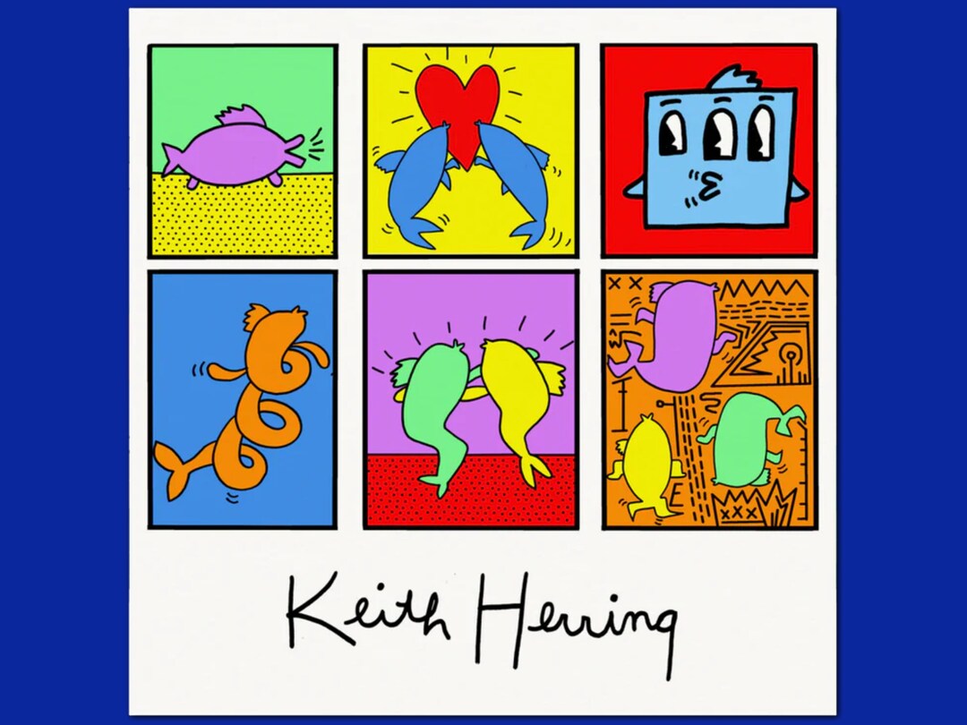 Keith Herring with Signature Art Print Etsy