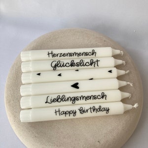 Glückslicht Geschenkbox mit Kerzenhalter 2 Häuschen aus Raysin, personalisierte Kerze , Geschenkset Bild 2