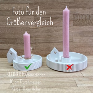 Glückslicht in süßer Geschenkbox mit Häuschen, Kerze und Kerzenhalter aus Raysin, Bild 3