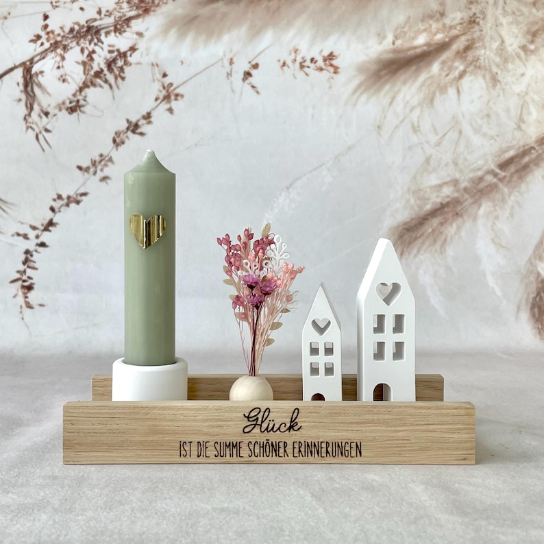 Coffret cadeau maison avec bougie, coffret cadeau bougie et fleurs séchées image 1