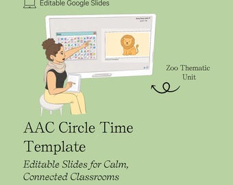 January: AAC Circle Time Slides | Editable Google Slides with Core Boards