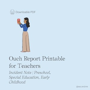 Classroom Ouch Report & Incident Note | Printable Injury Form and Parent Phone Script
