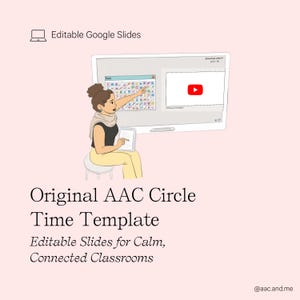 Diapositivas originales para la hora del círculo de CAA / Diapositivas editables de Google Slides con tableros básicos
