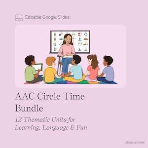 Bundle AAC Circle Time Slides | Editable Google Slides with Core Boards