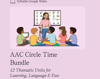 Bundle AAC Circle Time Slides | Editable Google Slides with Core Boards
