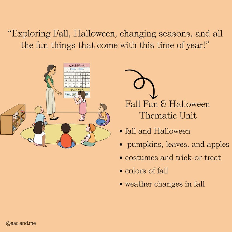 Herbstspaß & Halloween: AAC-Kreisgespräch-Folien | Bearbeitbare Google-Folien mit Kerntafeln Bild 5