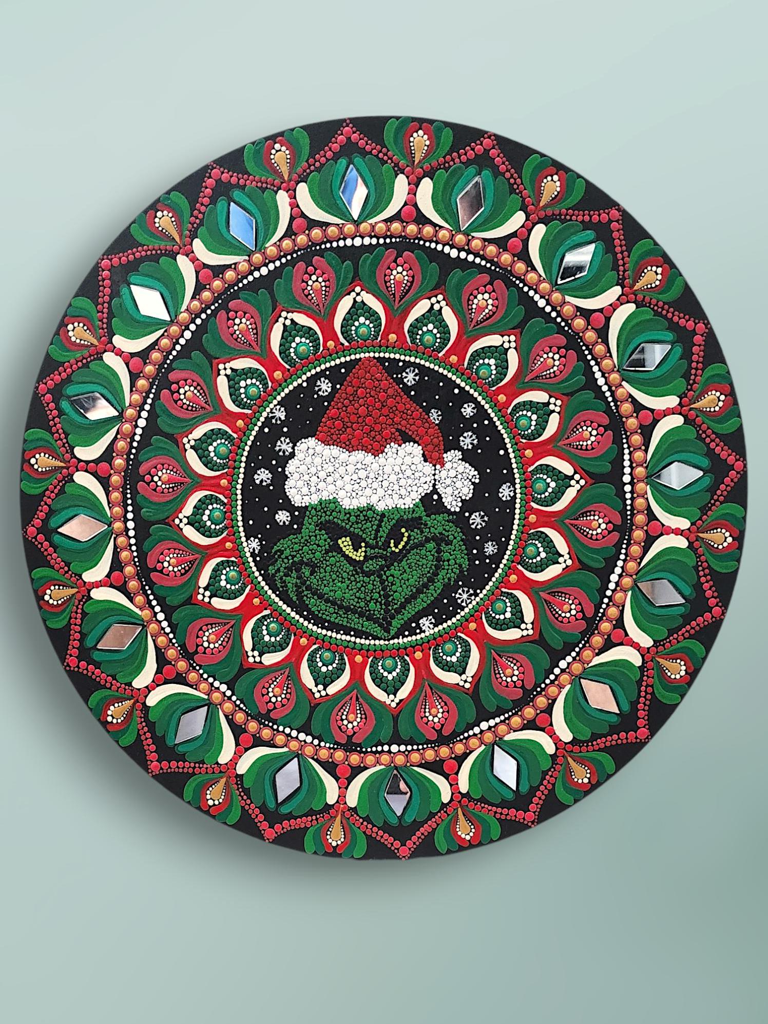 Mandala Navideña Del Grinch - Etsy