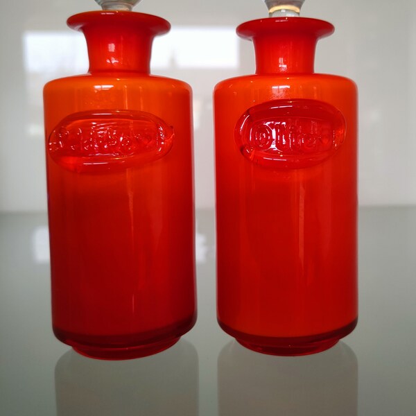 Michael Bang for Holmegaard - 1960s oil and vinegar bottles