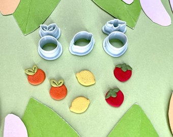 Fruits Cutter Stud Set For Polymer Clay, Polymer Clay Tools, Earrings Cutter, Polymer Clay Supplies, Stud Earrings Cutters