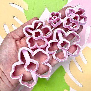 Pentaflower Flower Shape Cutter For Polymer Clay, Polymer Clay Tools, Clay Cutter Set, Earrings Cutter, Polymer Clay Supplies, 3D Printed image 3