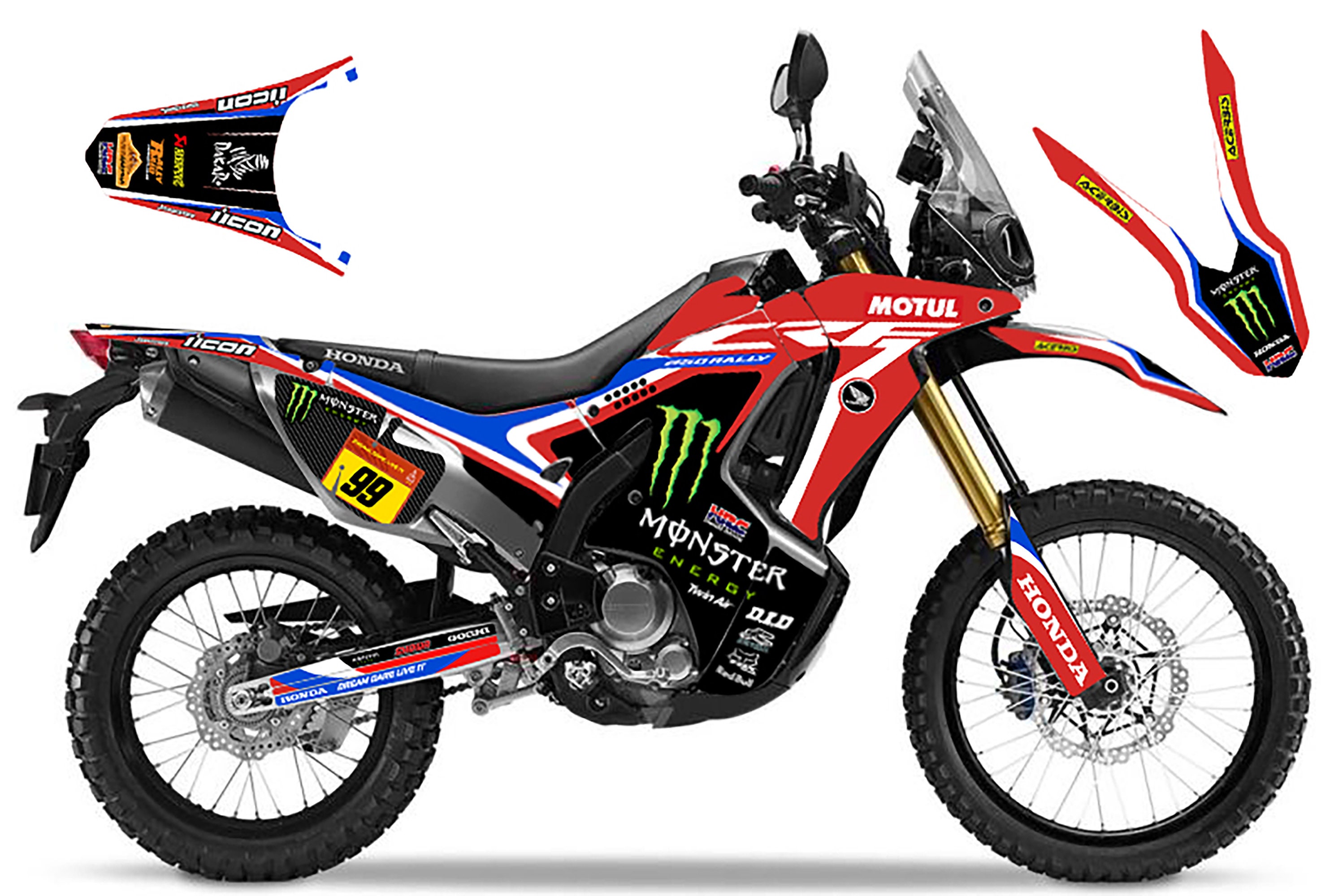 Honda CRF 250 Rally Dakar Replica Sticker Kit - craibas.al.gov.br