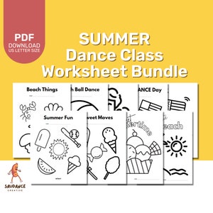 Dance Teacher Summer Dance Class Worksheet Bundle - Dance Studio - Digital Download - Printable