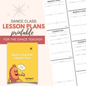 Dance Teacher Lesson Plan - Digital Download - Printable