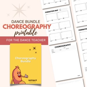 Choreography Bundle Dance Formations Map for Dance Teacher Dance Studio - Digital Download - Printable