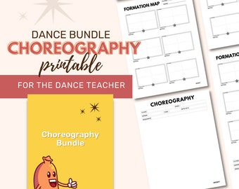 Choreography Bundle Dance Formations Map for Dance Teacher Dance Studio - Digital Download - Printable