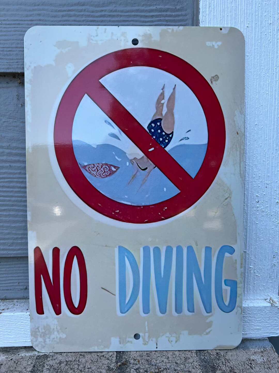 No Diving Pool Retro Metal Aluminum Tin Sign Vintage 8x12 Inch Etsy