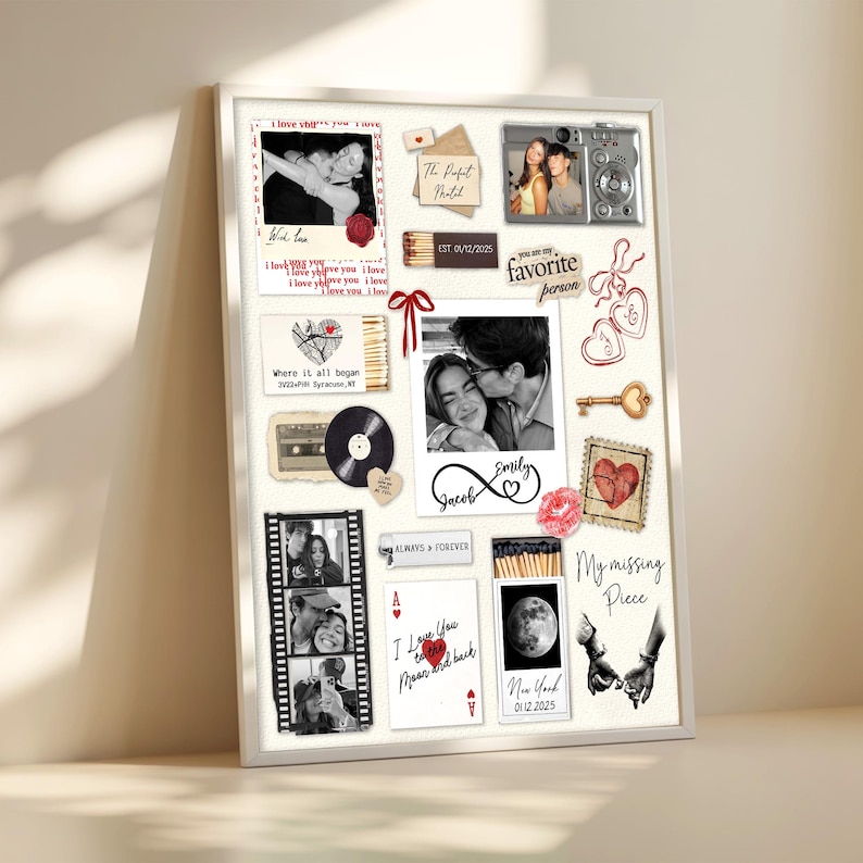 Personalized Valentine Gifts For Him, Custom Matchbox Art For Boyfriend, Anniversary Gift immagine 11