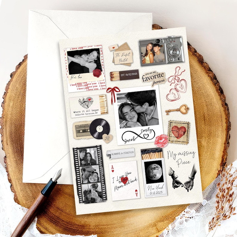 Personalized Valentine Gifts For Him, Custom Matchbox Art For Boyfriend, Anniversary Gift Post Card