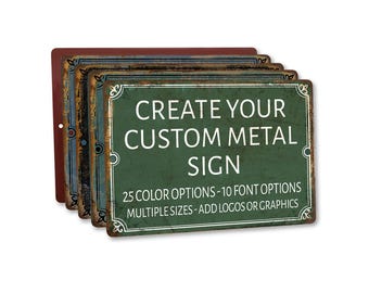 Custom Sign For Wall, Custom Metal Sign, Metal Street Sign, Make Your Own Street Sign, Custom Outdoor Sign, Parking Sign, Business Sign