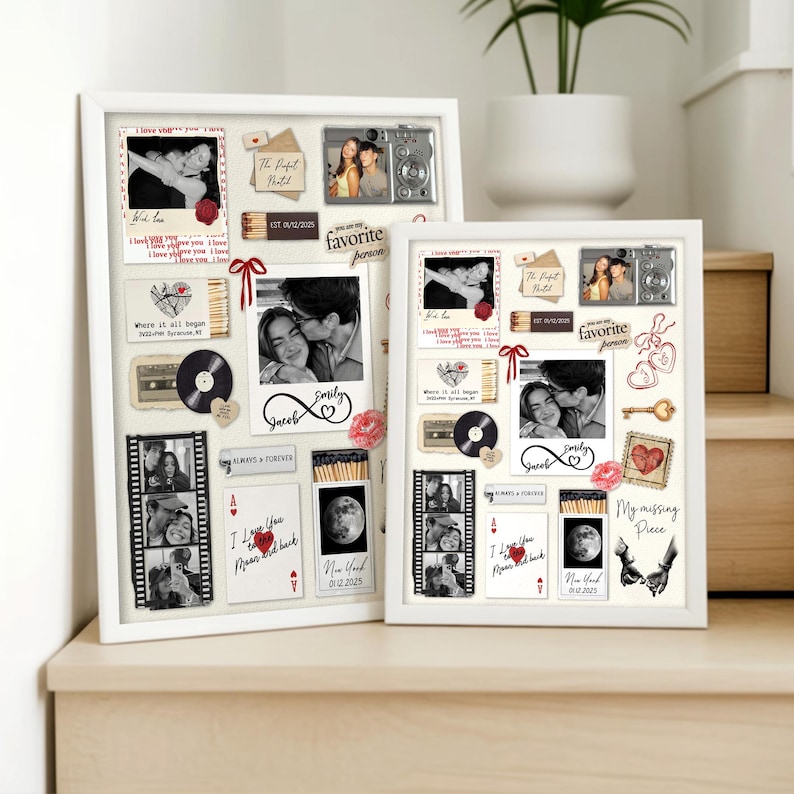 Personalized Valentine Gifts For Him, Custom Matchbox Art For Boyfriend, Anniversary Gift immagine 18