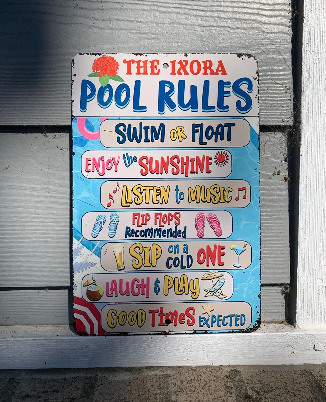 Personalized With Your Name Funny Pool Rules Sign Retro Metal Aluminum Tin Sign Vintage 8x12