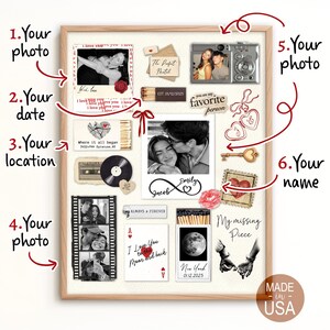 Personalized Valentine Gifts For Him, Custom Matchbox Art For Boyfriend, Anniversary Gift immagine 2