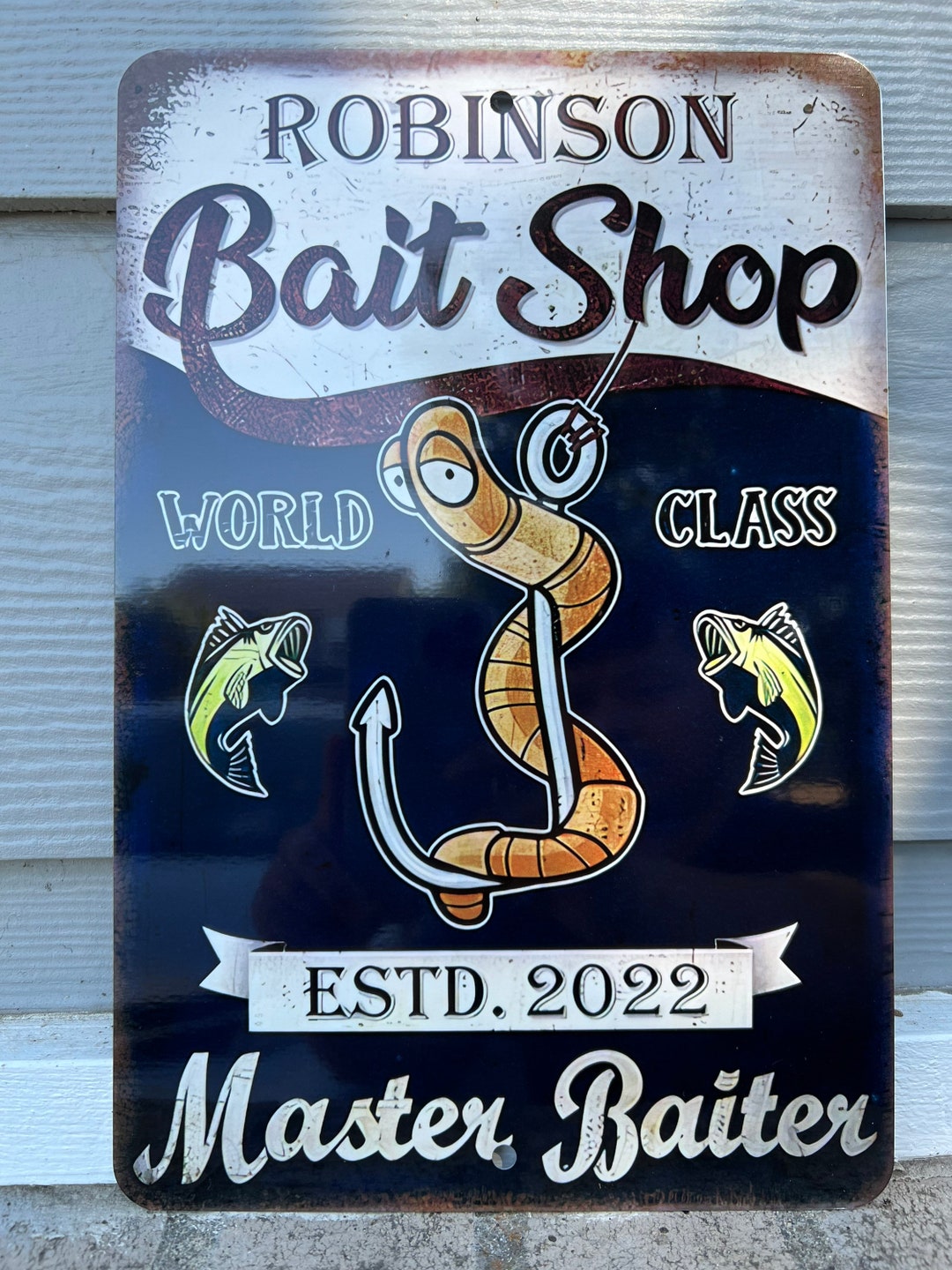 Robinson Bait Shop Retro Metal Aluminum Tin Sign Vintage 8x12 Inch Etsy