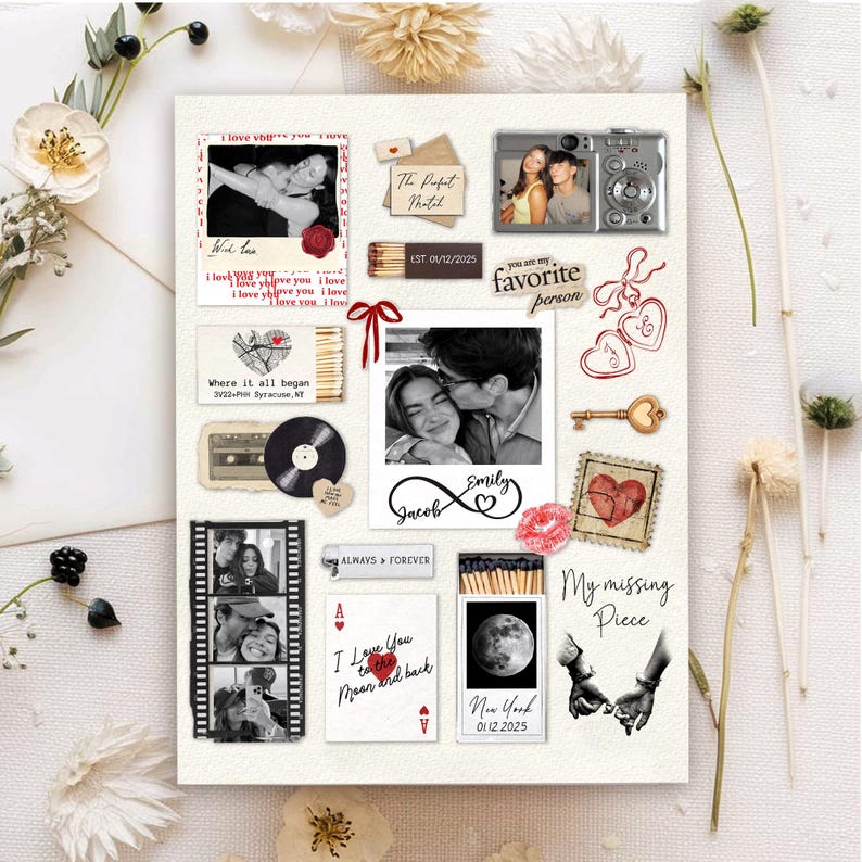 Personalized Valentine Gifts For Him, Custom Matchbox Art For Boyfriend, Anniversary Gift immagine 3
